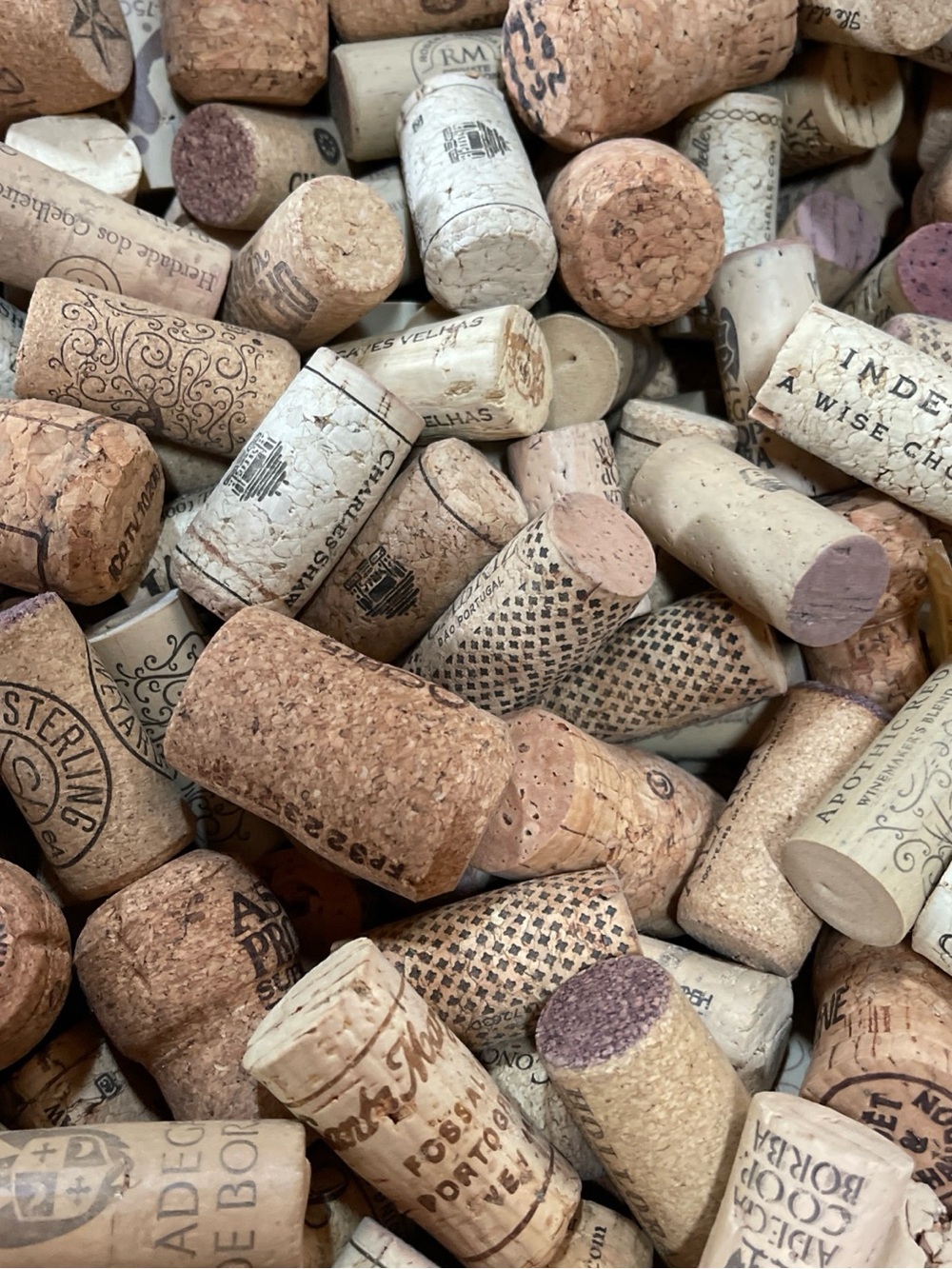 Natural Cork Wine Stoppers - crafting corks -50 piece assorted